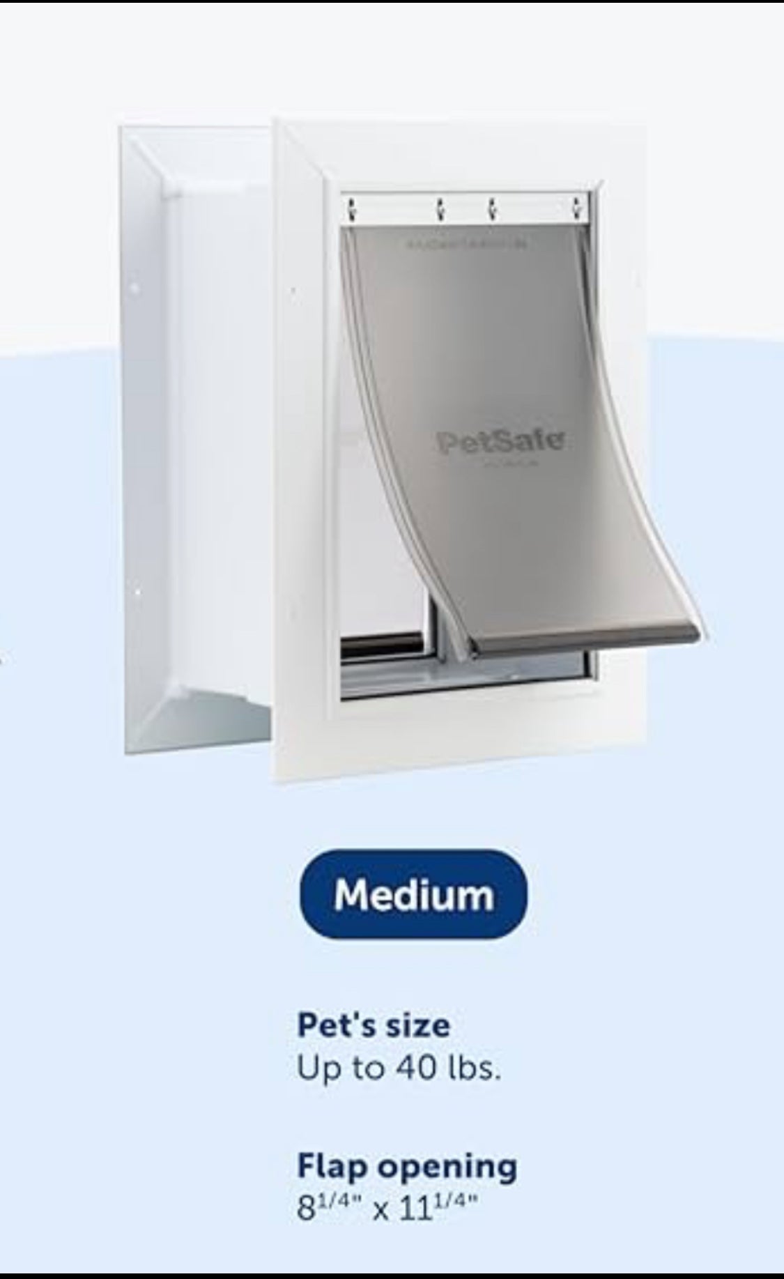 New Other - PetSafe Wall Entry Telescoping Pet Door Frame In/Exterior, Medium