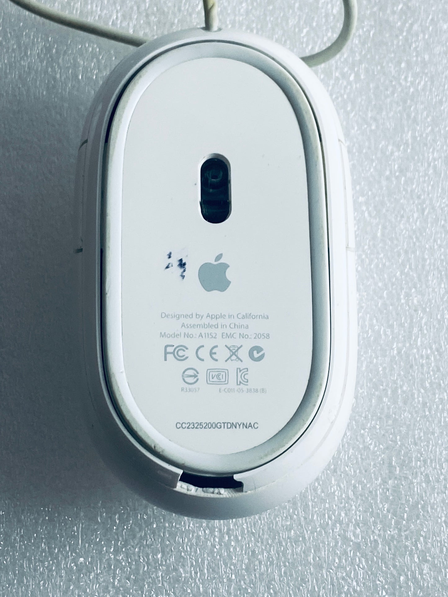 lot Of 2 - Apple Wired White USB Mighty/Optical Mouse, A1152