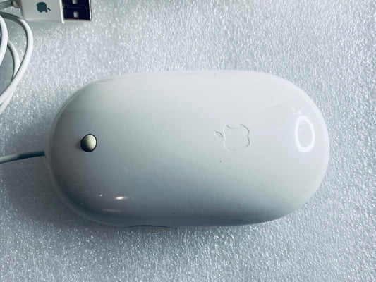 lot Of 2 - Apple White Wired USB Mighty/Optical Mouse, A1152