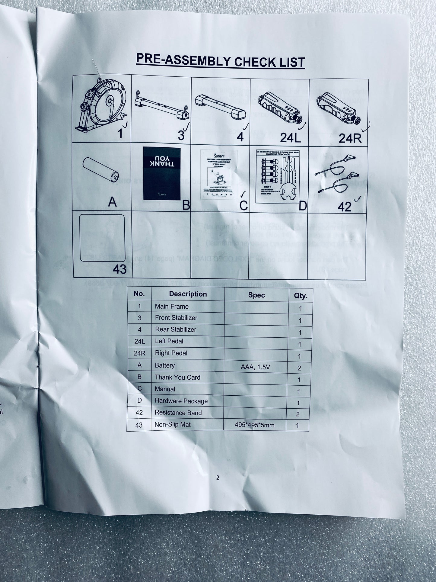 New Other-Sunny Health & Fitness Smart Mini Pedal Exerciser W/ Resistance Bands