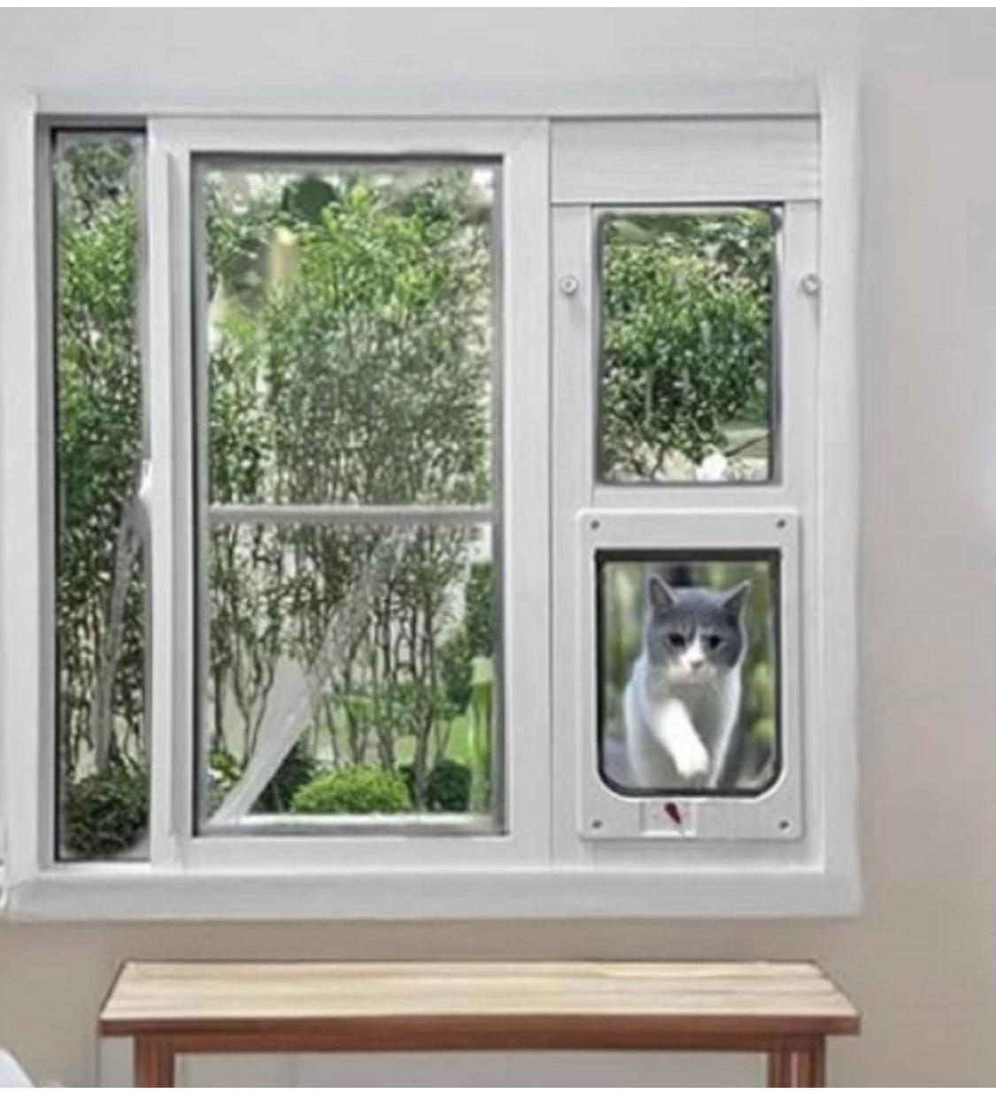 New Other - Ideal Pet Products Aluminum Vertical Sash White Window Pet Door