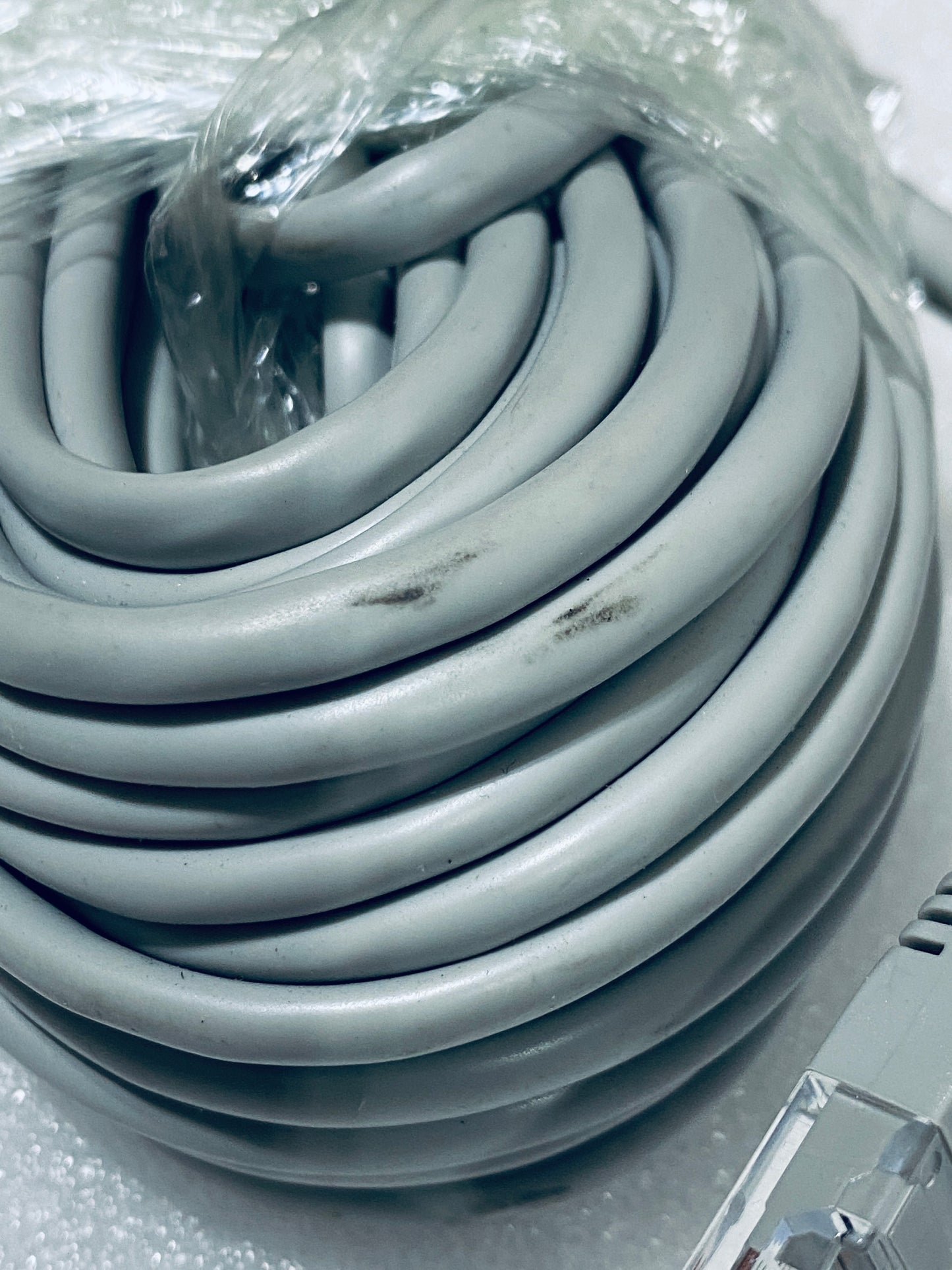 lot Of 6 - Approx. 55 Ft POE IP Ethernet Cables For Security Cameras, Gray