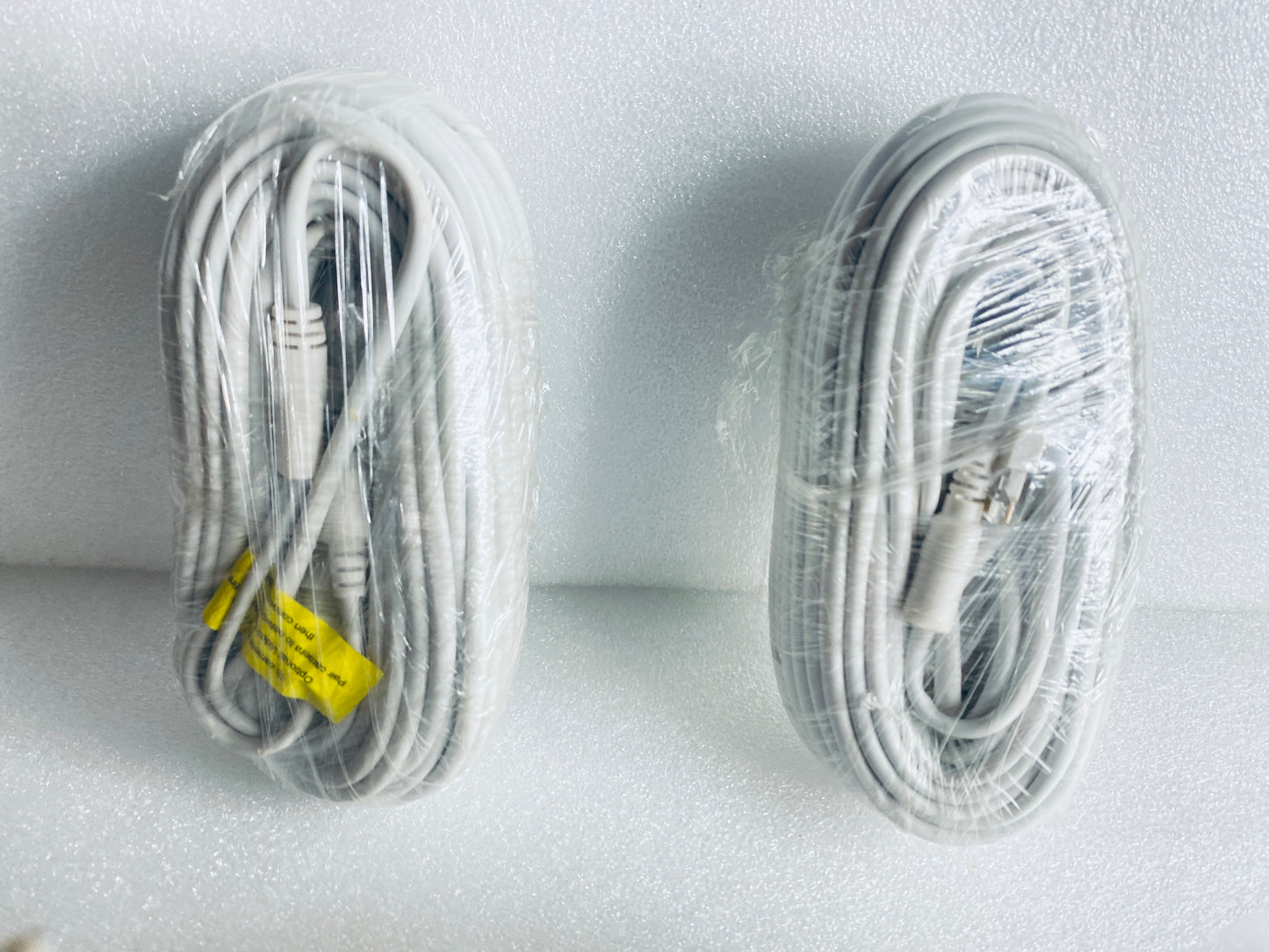 lot Of 2 - Ethernet (POE) Gray Network Cables 30m (100ft) & (2) Free Cables