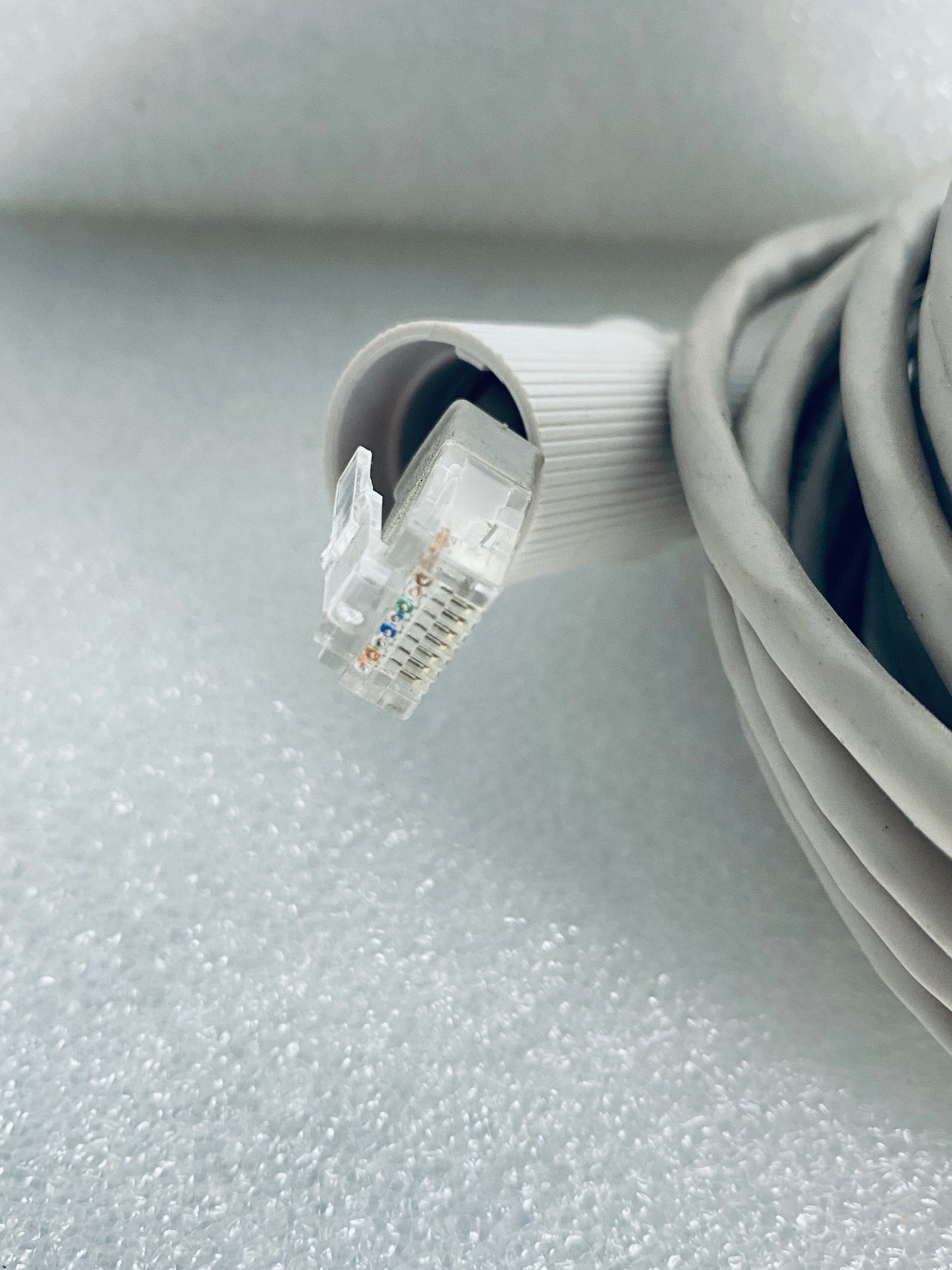 lot Of 2 - Ethernet (POE) Gray Network Cables 30m (100ft) & (2) Free Cables