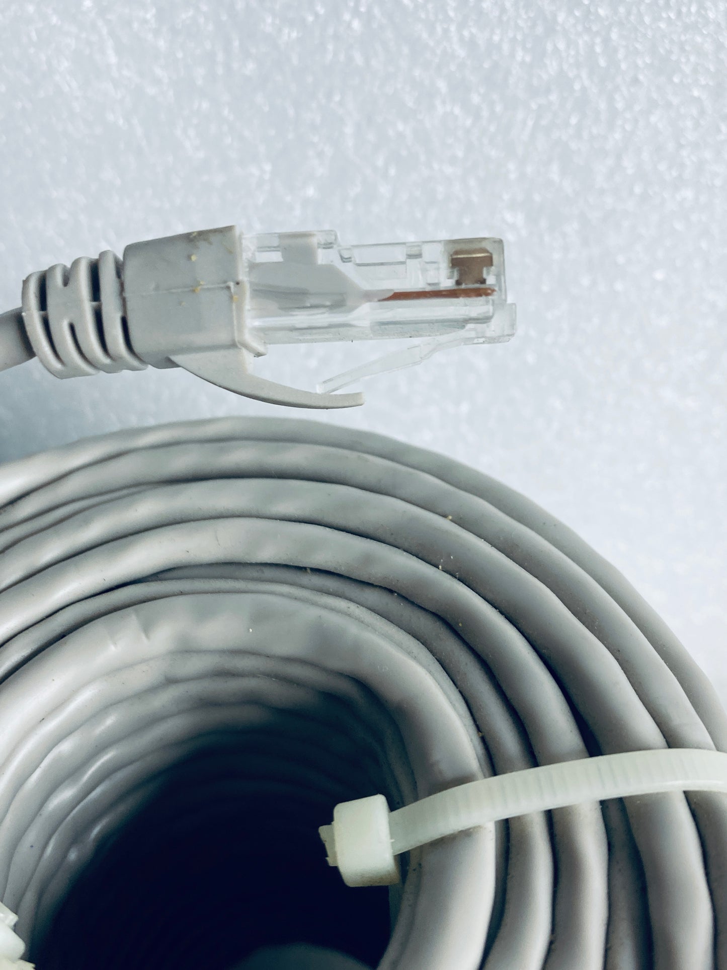 lot Of 2 - Ethernet (POE) Gray Network Cables 30m (100ft) & (2) Free Cables