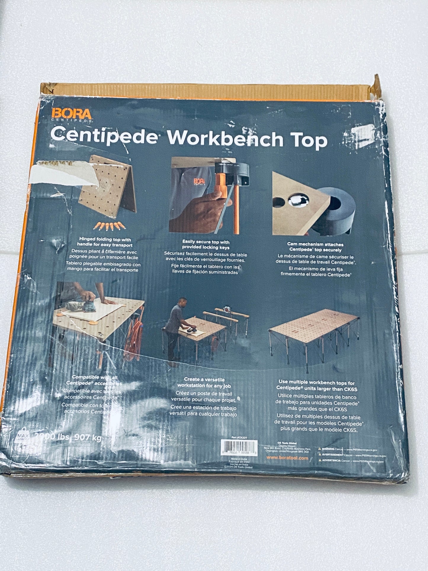 new Other - Bora Workbench Table Top For Bora Centipede 24" x 48" Work Stand