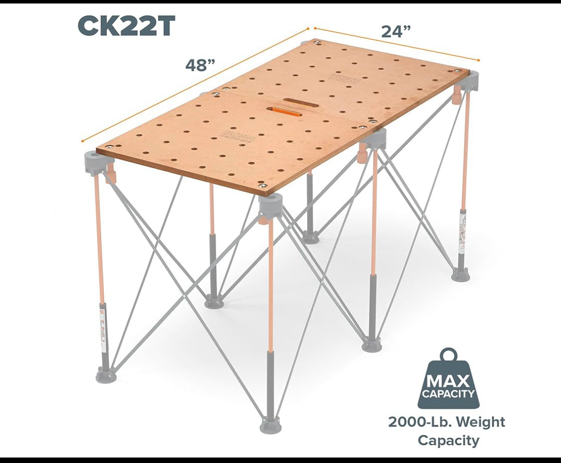 new Other - Bora Workbench Table Top For Bora Centipede 24" x 48" Work Stand