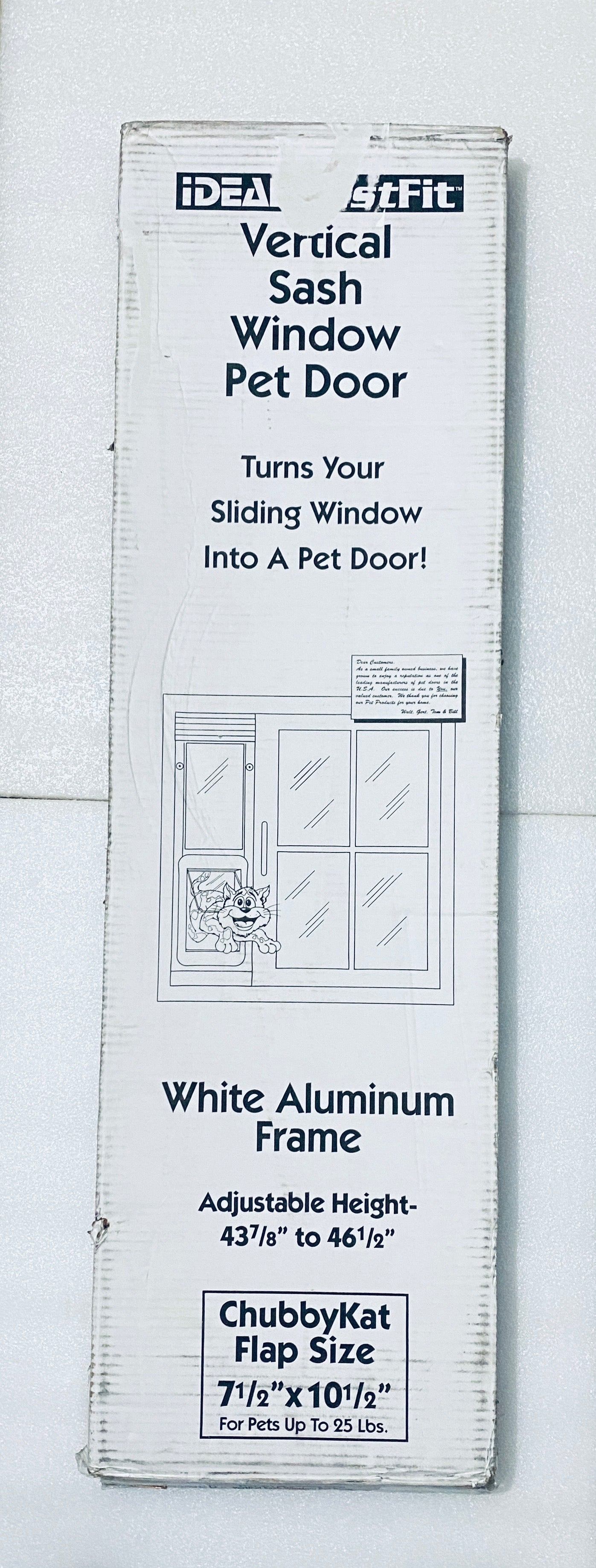 New Other - Ideal Pet Products Aluminum Vertical Sash White Window Pet Door