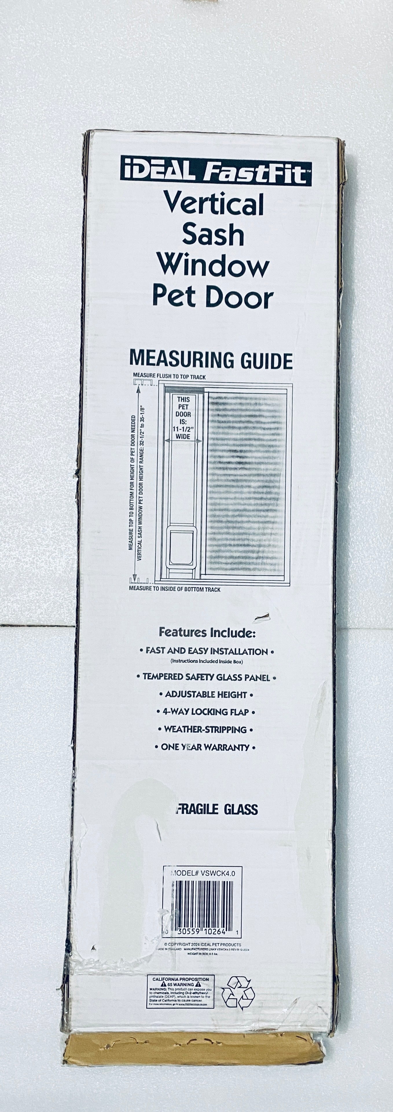 New Other - Ideal Pet Products Aluminum Vertical Sash White Window Pet Door