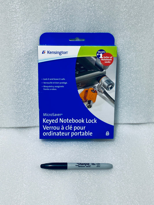 #223 - Open Box - Kensington Microsaver Keyed Notebook Lock, K64068F - (AS SHOWN)