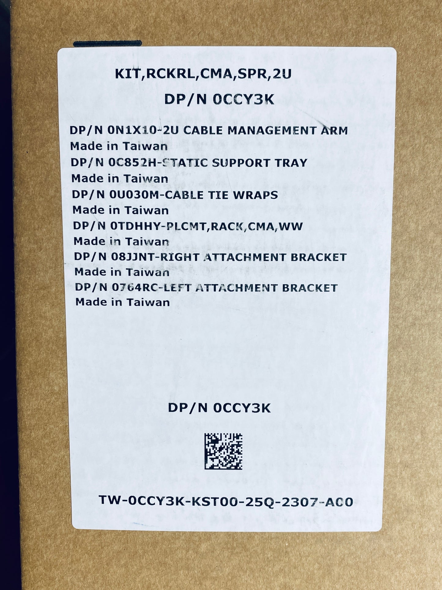 lot Of 2 New Open Box - Dell 0CCY3K Cable Management Kit For Poweredge