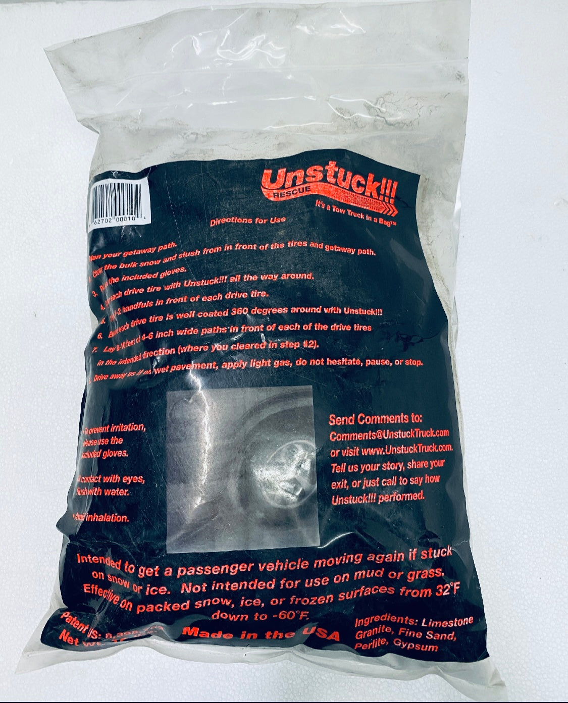 #230 - Lot Of 2 New Other - Don’t Call A Tow Truck Get Unstuck!!! Rescue 12lb. Each Bag, Non-Toxic - (AS SHOWN) - (READ)