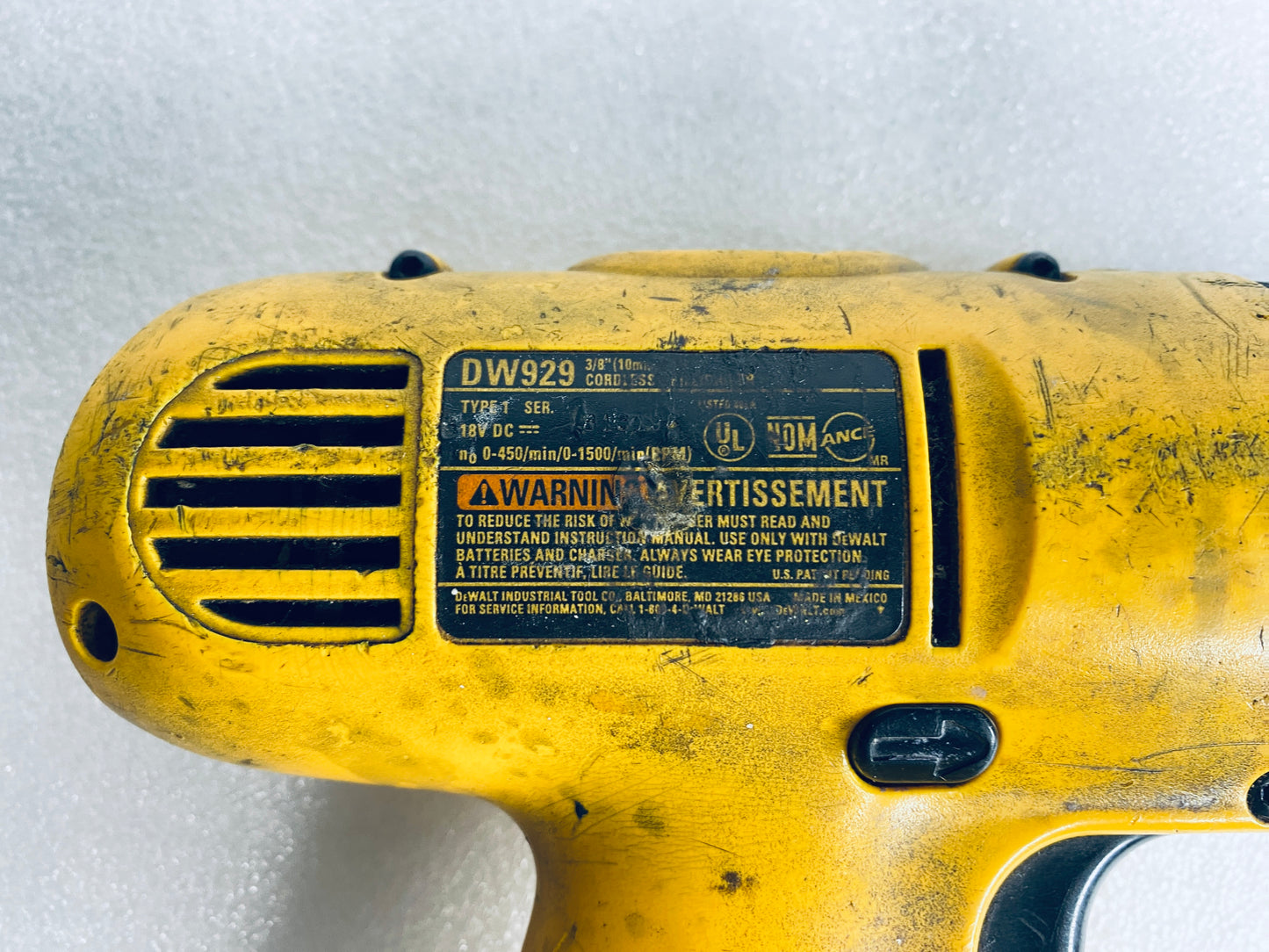 dewalt DW929 18V Cordless Drill, Drill Only