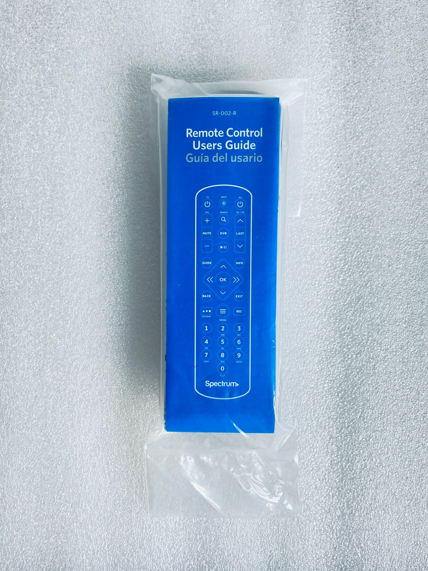 open Box - Spectrum TV Remote SR-002-R With Manual, Black