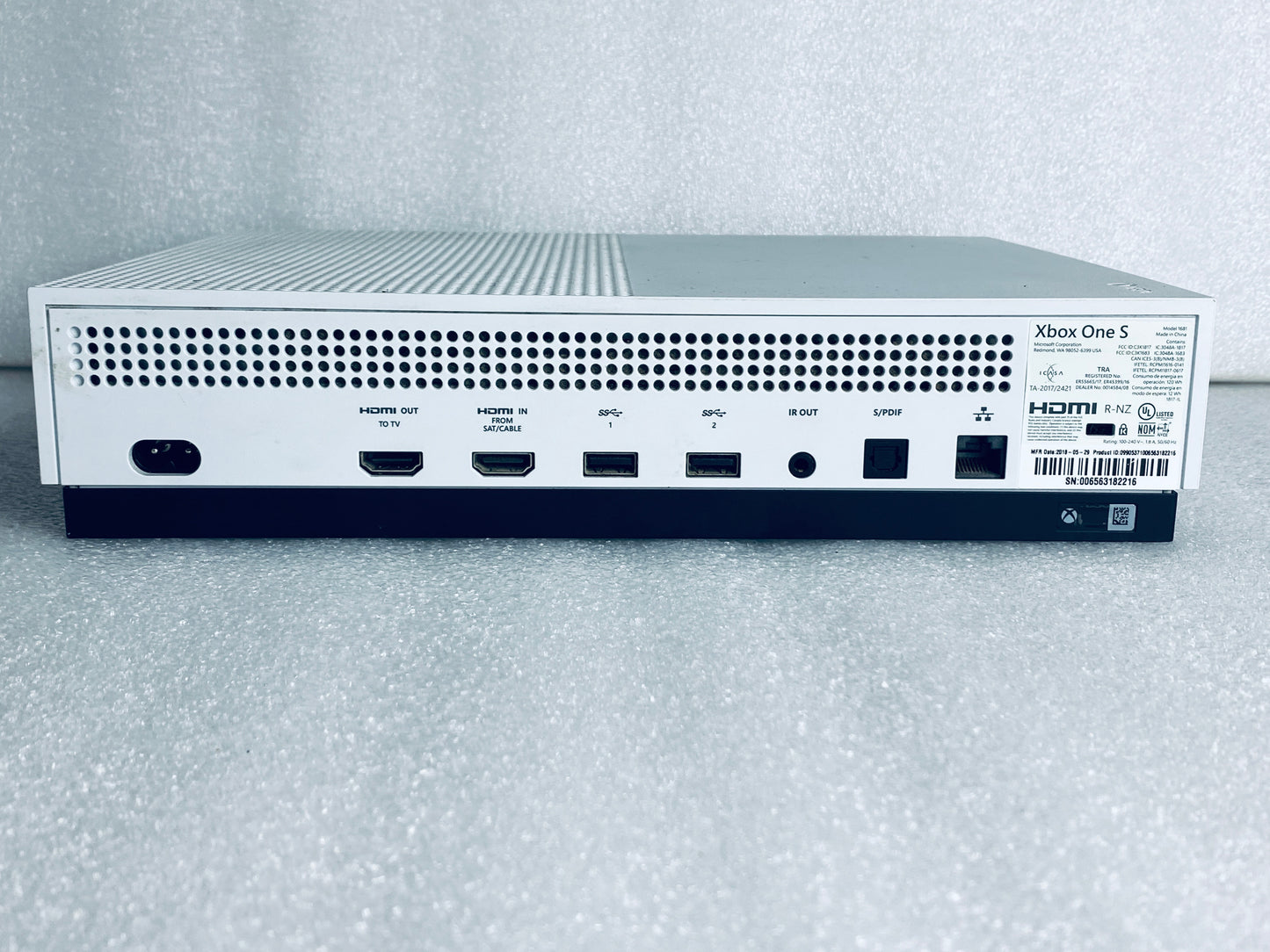 Microsoft Xbox One S 1TB White System/Console With Black Wireless Controller