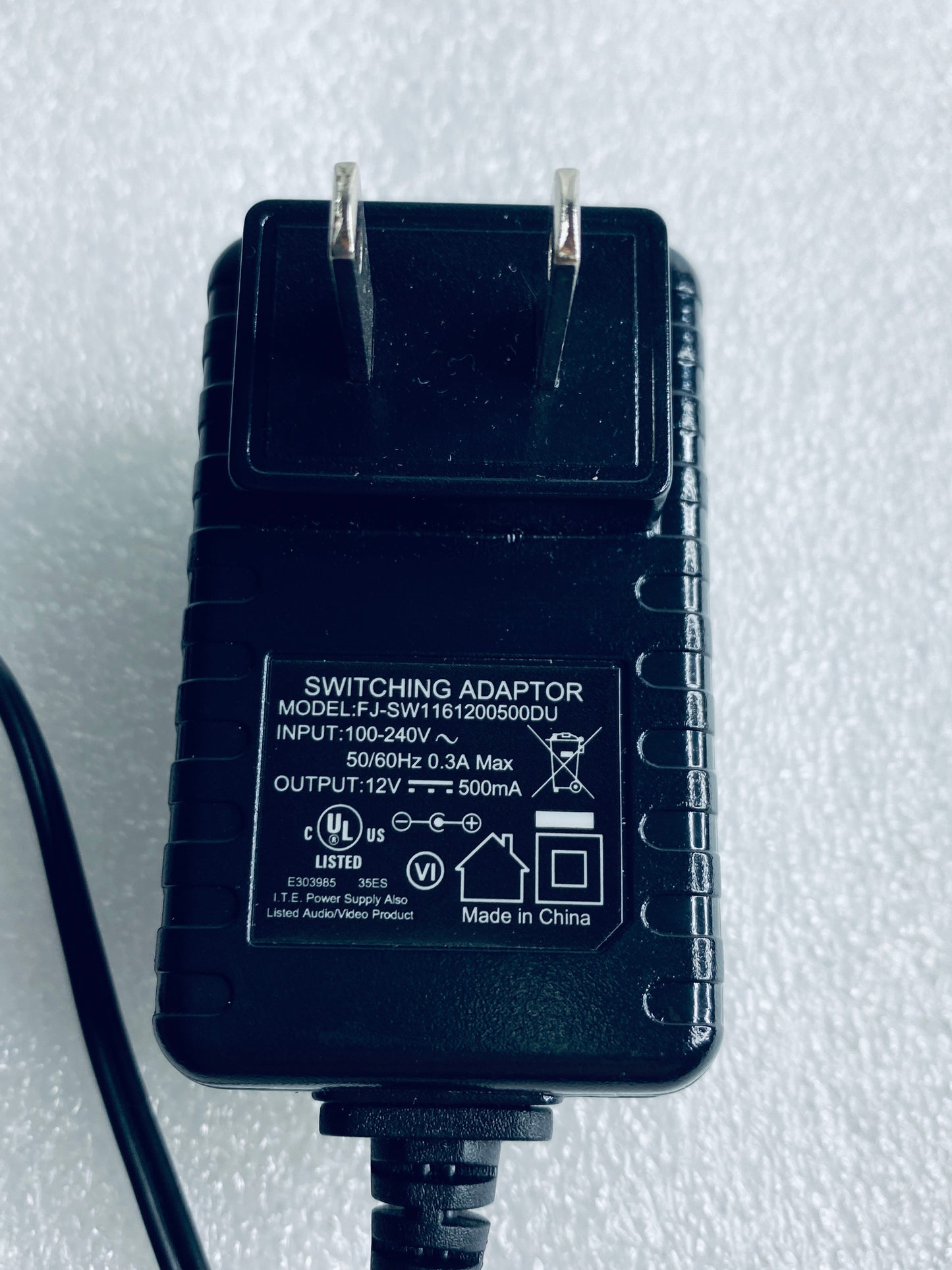 switching Power Supply/Adapter 12V 500mA, FJ-SW1161200500DU