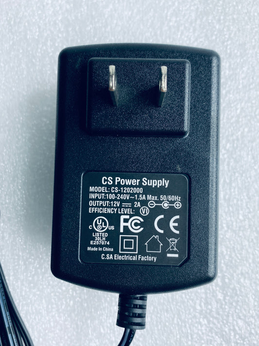 cS CS-1202000 12V 2A AC Power Supply With 4 Way Split Cable