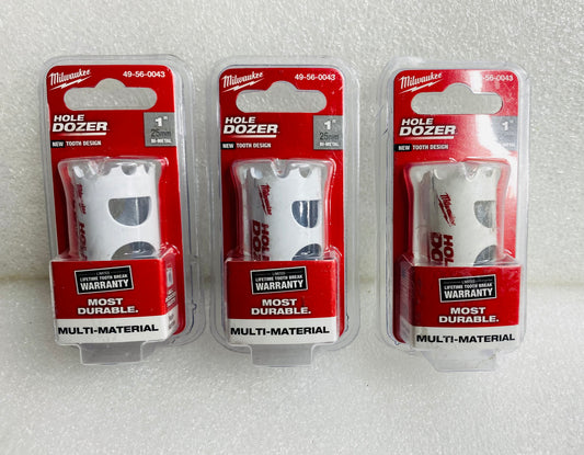 Lot Of 3 - New Other Milwaukee Dozer Bi-Metal Hole Saw 1", 49-56-0043
