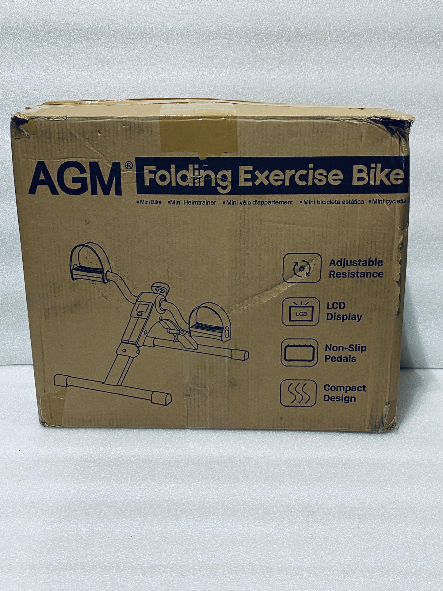 new Other - AGM Folding Mini Portable Pedal Exercise Bike For Arms & Legs