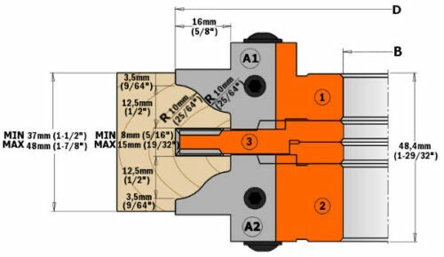 New Other CMT Orange Tools HWM Pair Of Knives A2, 25X29.8X2mm - (READ)