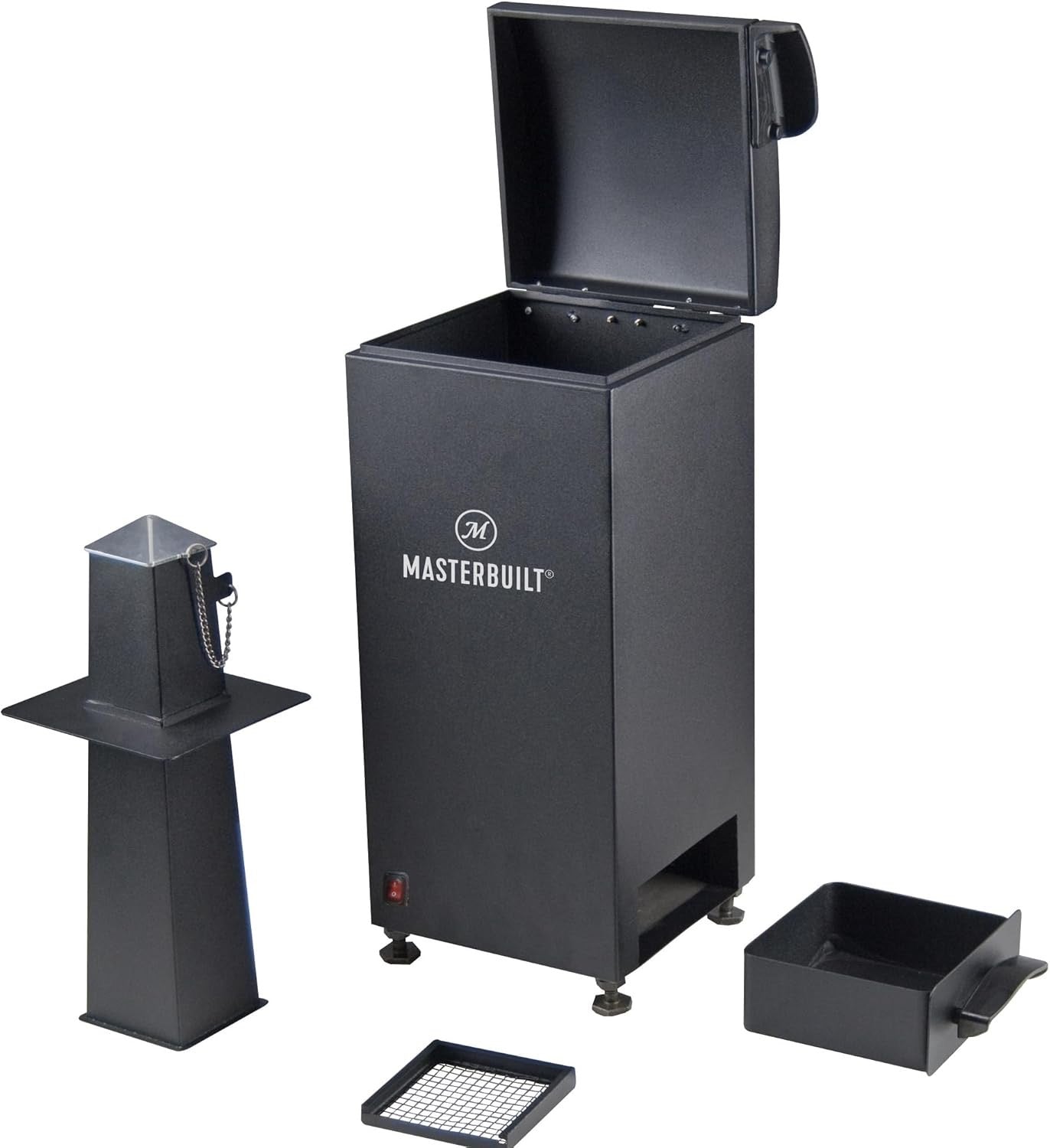 new other Masterbuilt Slow & Cold Smoker Attachment W/Ash Tray, Black - (READ)