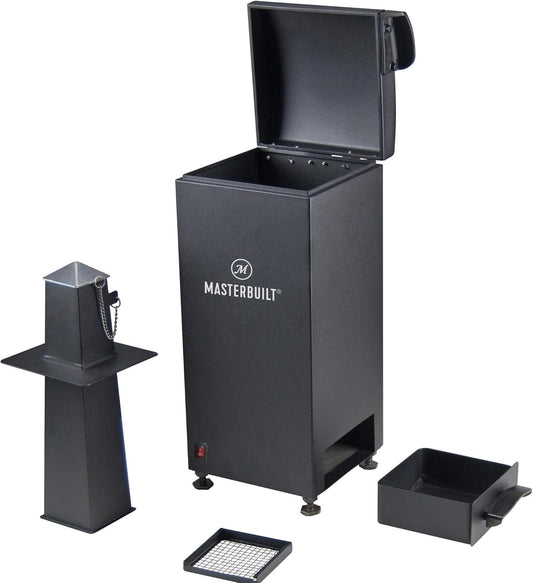 new other Masterbuilt Slow & Cold Smoker Attachment W/Ash Tray, Black - (READ)