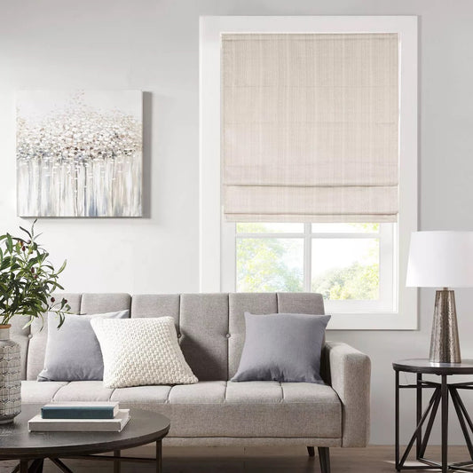 new Other - Paxton Basketweave Cordless Roman Shade Filtering 39" x 64"- (READ)