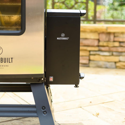 new other Masterbuilt Slow & Cold Smoker Attachment W/Ash Tray, Black - (READ)