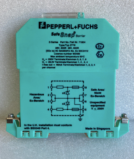#79 - Pepperl+Fuchs Safe Snap Barrier Switching Amp. 71804 Z-Series Type Z778 - READ - (IN CONDITION AS SHOWN)