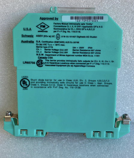 #79 - Pepperl+Fuchs Safe Snap Barrier Switching Amp. 71804 Z-Series Type Z778 - READ - (IN CONDITION AS SHOWN)