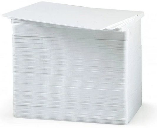 new-Zebra 100Ct 2.13"x3.38" Premier PVC. 30Mil Blank ID Cards, 104523-116 - READ