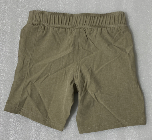 #50 - New With Tags - Hurley Boy's Youth Hybrid Pull On Shorts Khaki, Size 4 - (AS SHOWN) - MSRP $35