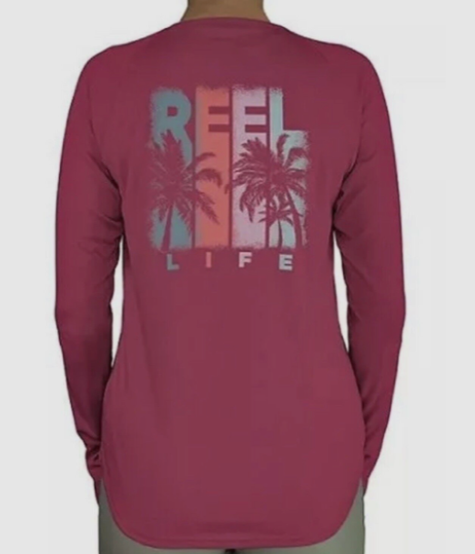 #52 - New With Tags - Reel Life Ladies UPF+50 UV Protection/Moisture Protection Long Sleeve XXL - (AS SHOWN) - MSRP $40