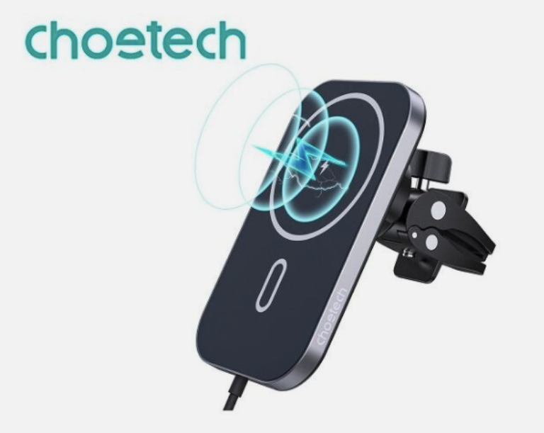 #124 - New - Choetech MagLeap Magnetic Wireless Car Charger, T200-F - (AS SHOWN)