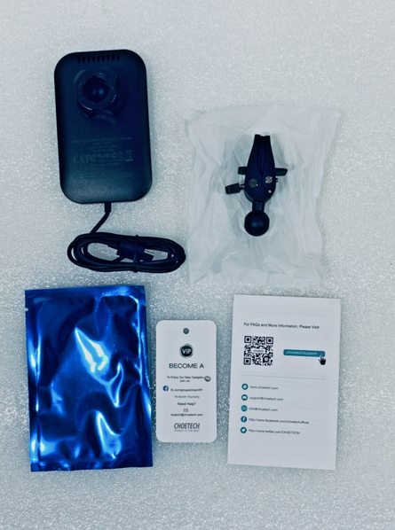 #124 - New - Choetech MagLeap Magnetic Wireless Car Charger, T200-F - (AS SHOWN)