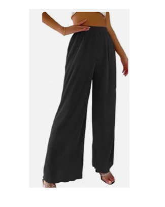 #40 - New With Tags - West Loop Women's Small/Medium Wide Leg Pant Black, 951203 - (AS SHOWN) - MSRP $17