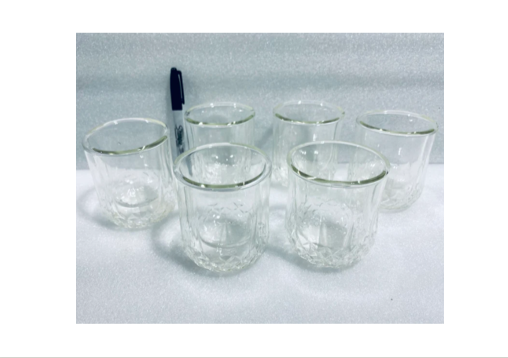 #145 - Lot Of 6 - Btat Whiskey Glasses Double Wall, Bourbon, Bar, Cocktail Glasses - (IN CONDITION AS SHOWN)
