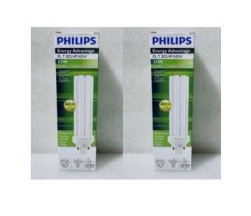 #188 - Lot Of 2 New - Philips Energy Advantage PL-T 835/4P/XEW Alto 33W, 4 Pin - (AS SHOWN)