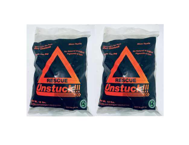 #230 - Lot Of 2 New Other - Don’t Call A Tow Truck Get Unstuck!!! Rescue 12lb. Each Bag, Non-Toxic - (AS SHOWN) - (READ)
