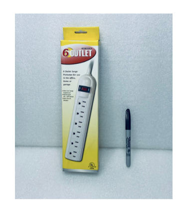 #243 - New - 6 Outlet Surge Protector - (AS SHOWN)