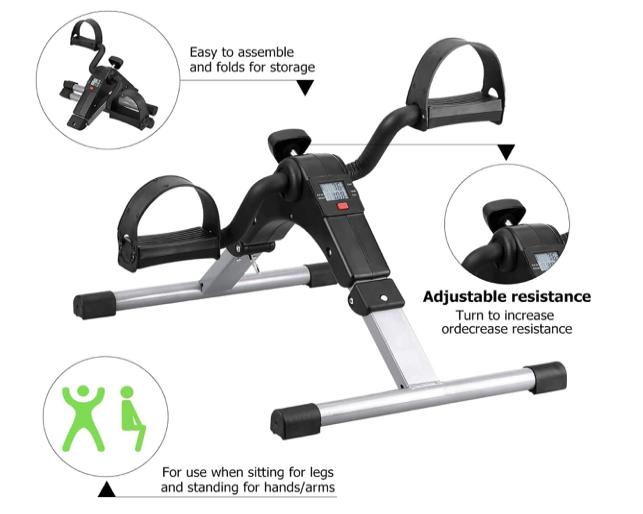 new Other - AGM Folding Mini Portable Pedal Exercise Bike For Arms & Legs