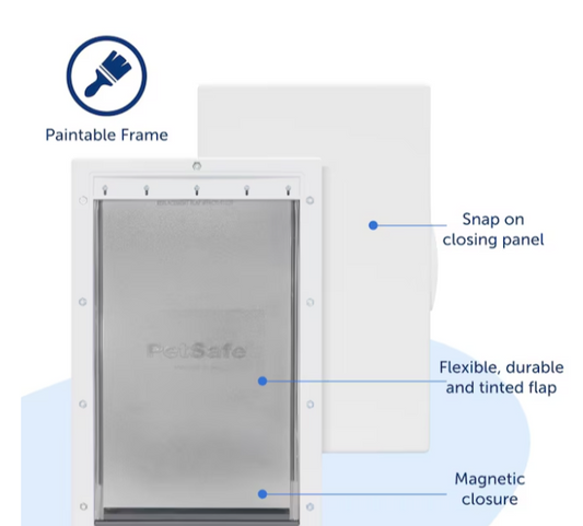 new Other - PetSafe White Plastic Large Dog/Cat Door, White