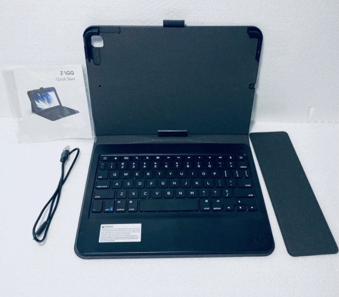 zAGG Messenger Folio Tablet Keyboard Bluetooth Case, Black iPad Air 3 & iPad Pro