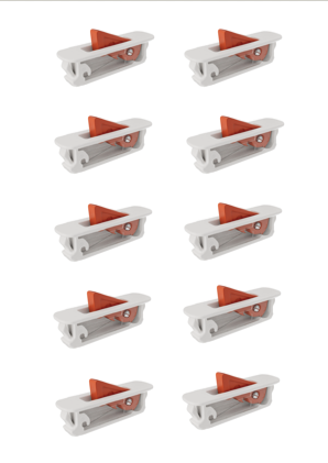 Lot Of 10 - Brixwell Window Opening Control Device Cream White, 85-1328W