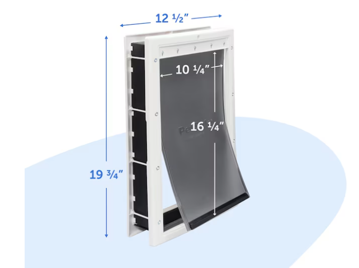 New PetSafe White Plastic Large Dog/Cat Door With 16 1/4" x 10 1/4" Door Flap