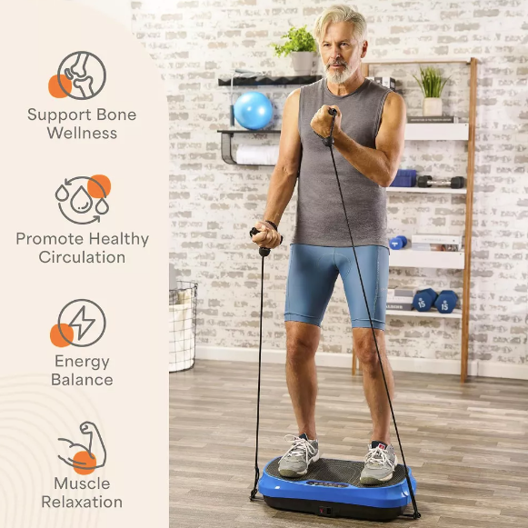 New Open Box Lifepro Waver Mini Vibration Plate Exercise Machine, Blue