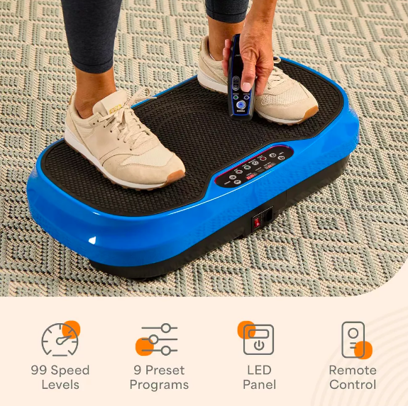 New Open Box Lifepro Waver Mini Vibration Plate Exercise Machine, Blue