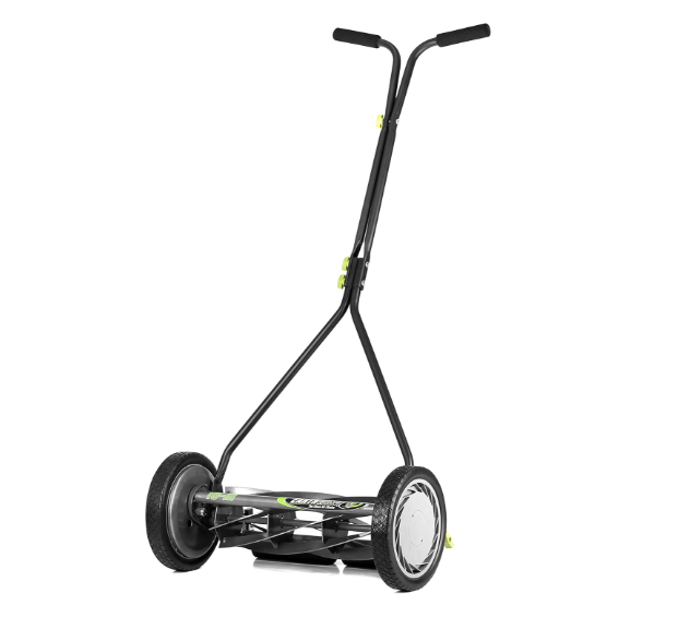 Earthwise 16-Inch 7-Blade Push Reel Lawn Mower, Grey