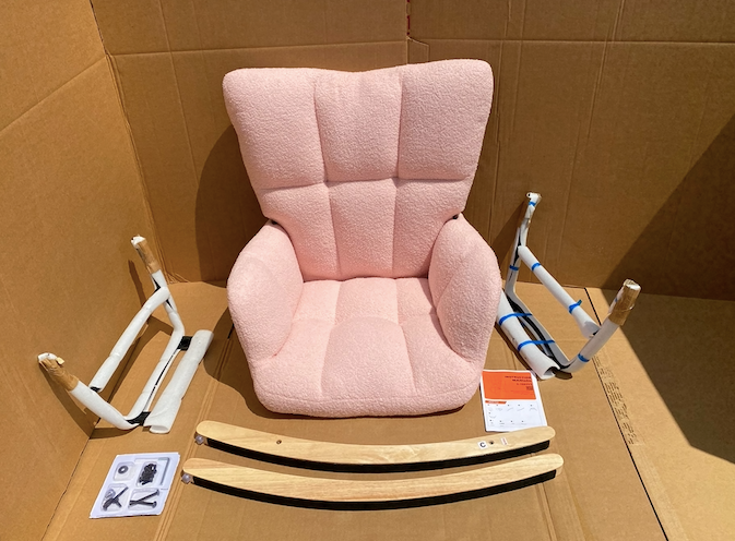 New Other DUMOS Rocking Chair Nursery Teddy Upholstered Gliders Rocker Armchair