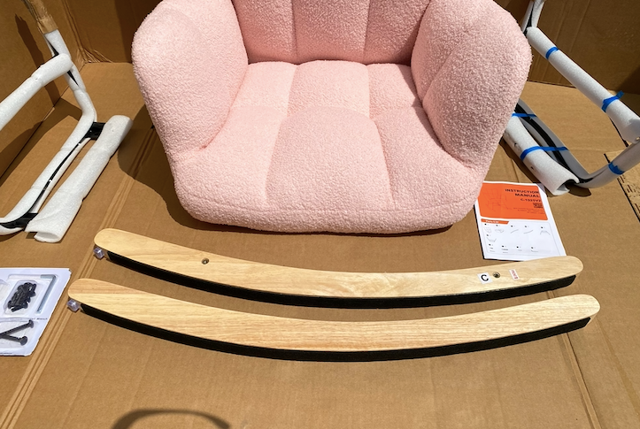 New Other DUMOS Rocking Chair Nursery Teddy Upholstered Gliders Rocker Armchair